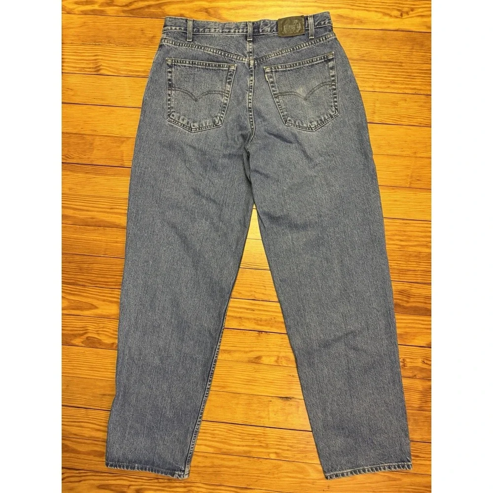 Vintage Levis SilverTab Baggy Jeans‎ Y2K Mens 36x36 Medium Wash Wide Leg